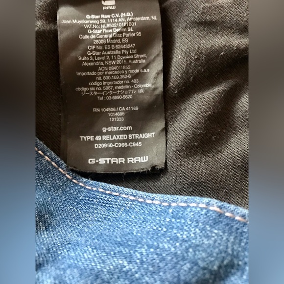 🌺Men’s G STAR RAW type 49 jeans, 32”/32”, EUC - Picture 4 of 8